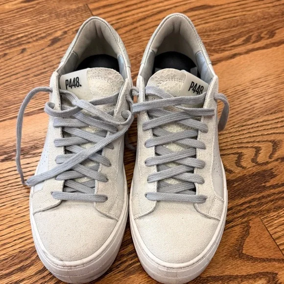 P448 Gray and White Low-Top Sneakers - Picture 3 of 6